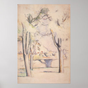 Affiches Vue à travers les arbres par Paul Cezanne, Art Vin