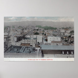 Affiches Vue aérienne de la ville # du 2Oakland, CA