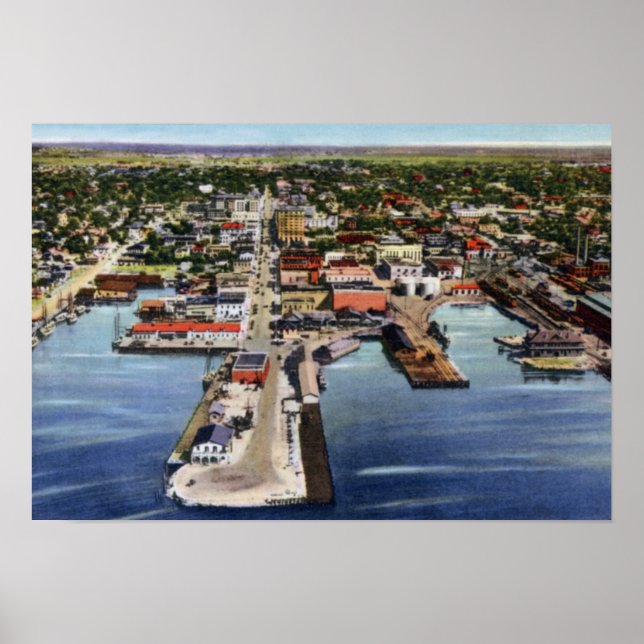 Affiches Vue aérienne de Pensacola Florida (Devant)