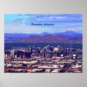 Affiches Vue aérienne de Phoenix Arizona en journée