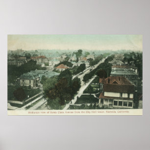 Affiches Vue aérienne de Santa Clara AveAlameda, CA