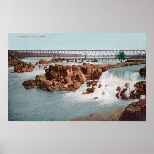 Affiches Vue aérienne des chutes et du pont