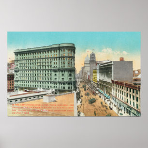 Affiches Vue aérienne du bâtiment des inondations