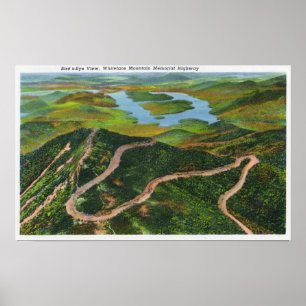 Affiches Vue aérienne du mémorial Hwy de Whiteface Mt