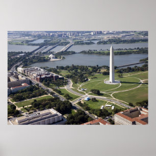 Affiches Vue aérienne du monument Washington