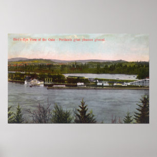 Affiches Vue aérienne du parc d'attractions de chênes