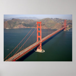 Affiches Vue aérienne du pont du Golden Gate dans les 2