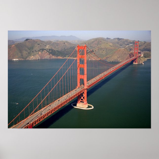 Affiches Vue aérienne du pont du Golden Gate dans les 2 (Devant)