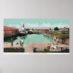 Affiches Vue aérienne du WharfPetaluma, CA