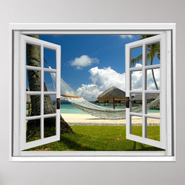 Affiches Vue artificielle des Faux de plage tropicale (Devant)