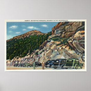 Affiches Vue d'aire de stationnement du sommet