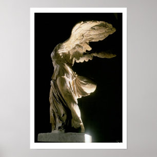Affiches Vue de côté de la victoire de Samothrace (Parian