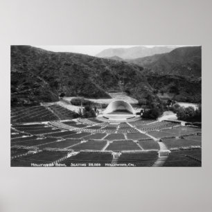 Affiches Vue de cuvette de Hollywood, la Californie