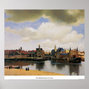 Affiches Vue de Delft par Johannes Vermeer