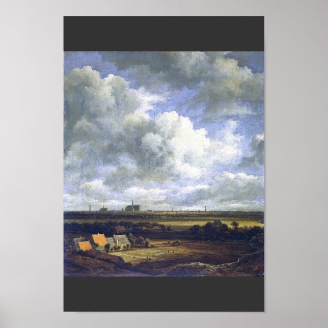 Affiches Vue De Haarlem Par Ruisdael Jacob Isaacksz. Van (B (Devant)