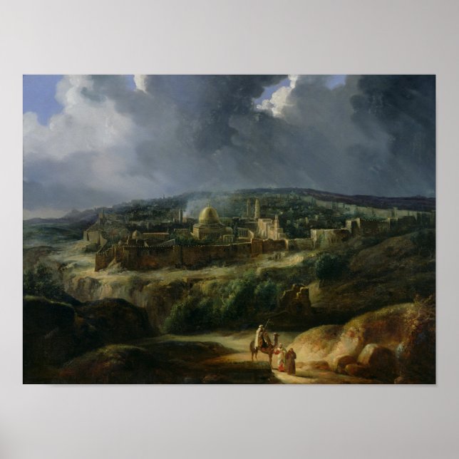 Affiches Vue de Jérusalem depuis la Vallée de Jehoshaphat (Devant)