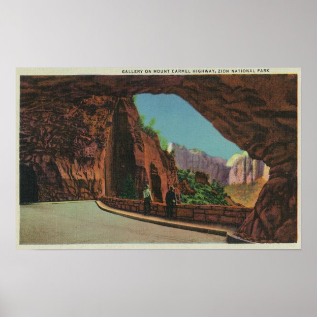 Affiches Vue de la galerie sur l'autoroute du Mont Carmel (Devant)