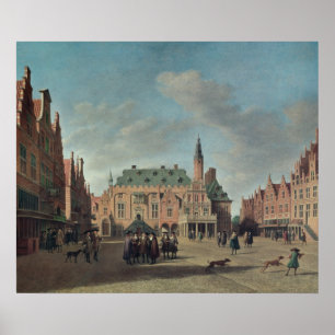 Affiches Vue de la Grand-Place à Haarlem