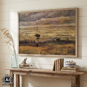 Affiches Vue de la mer à Scheveningen par Vincent van Gogh