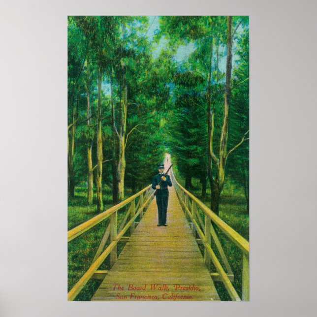 Affiches Vue de la promenade au Presidio (Devant)