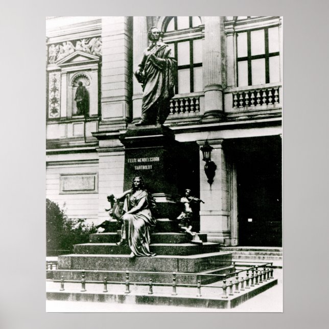 Affiches Vue de la statue de Mendelssohn (Devant)