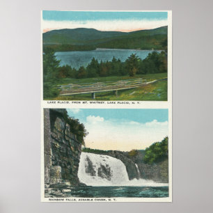 Affiches Vue de lac de Mt Whitney, automnes d'arc-en-ciel