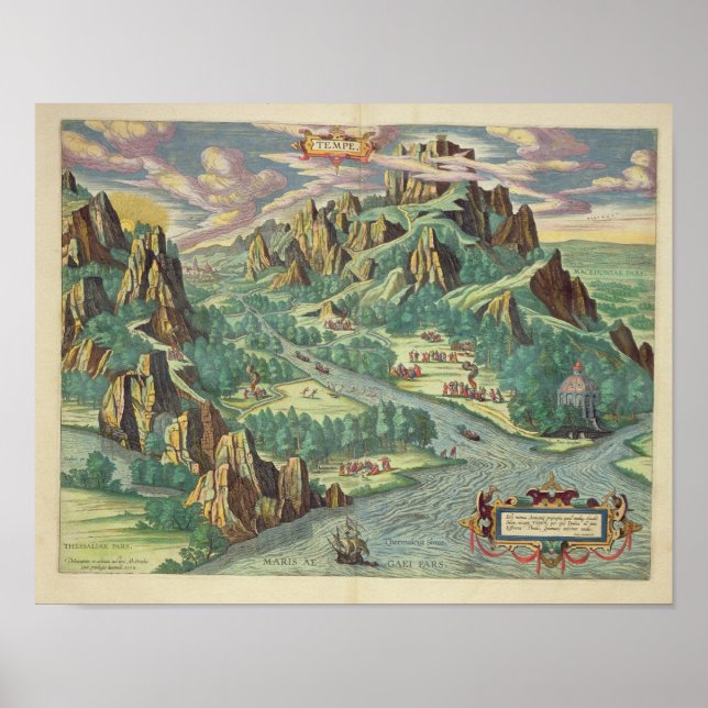 Affiches Vue de l'antique Thessaly de l'Atlas (Devant)