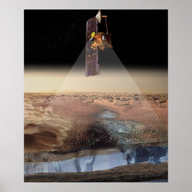 Affiches Vue de l'artiste de l'odyssée détectant la glace (Devant)