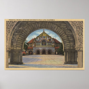 Affiches Vue de l'église commémorative, Stanford U.