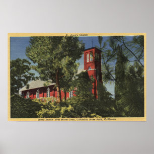 Affiches Vue de l'église Sainte-Anne (1856)