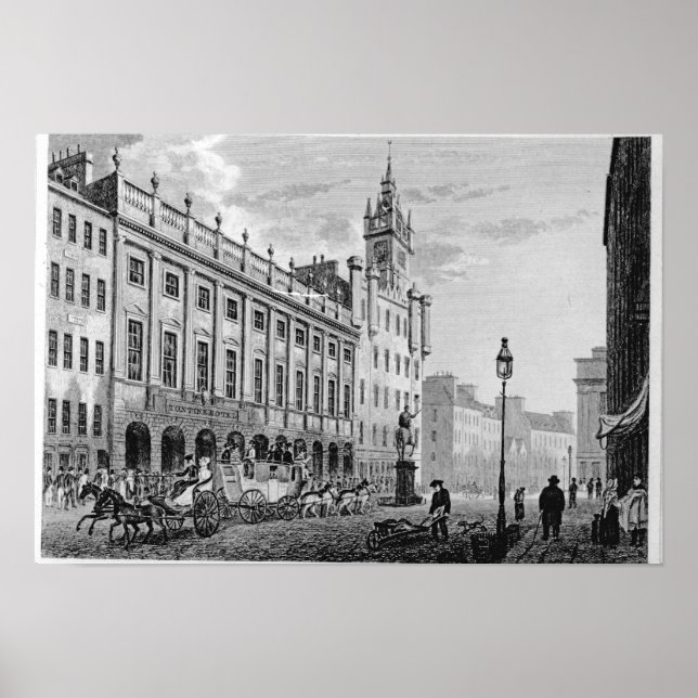 Affiches Vue de l'Hôtel de Ville, Échange, Glasgow (Devant)