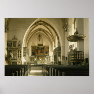 Affiches Vue de l'intérieur de l'église avec