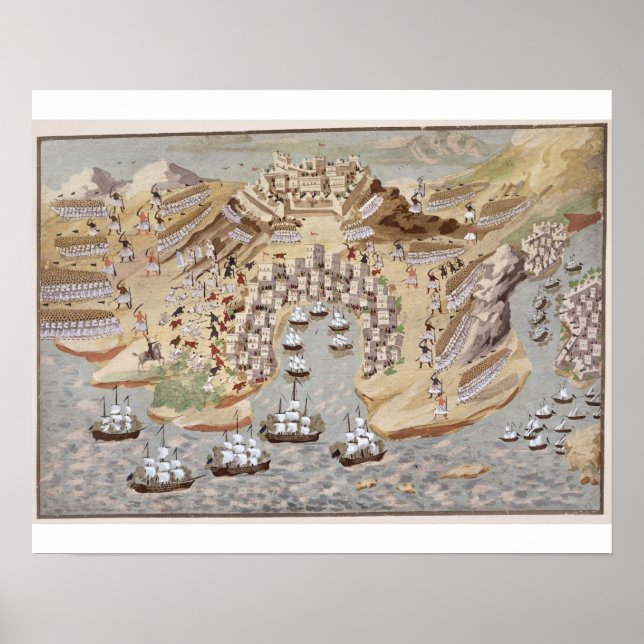 Affiches Vue de l'oeil d'oiseaux de la Grèce occidentale ce (Devant)