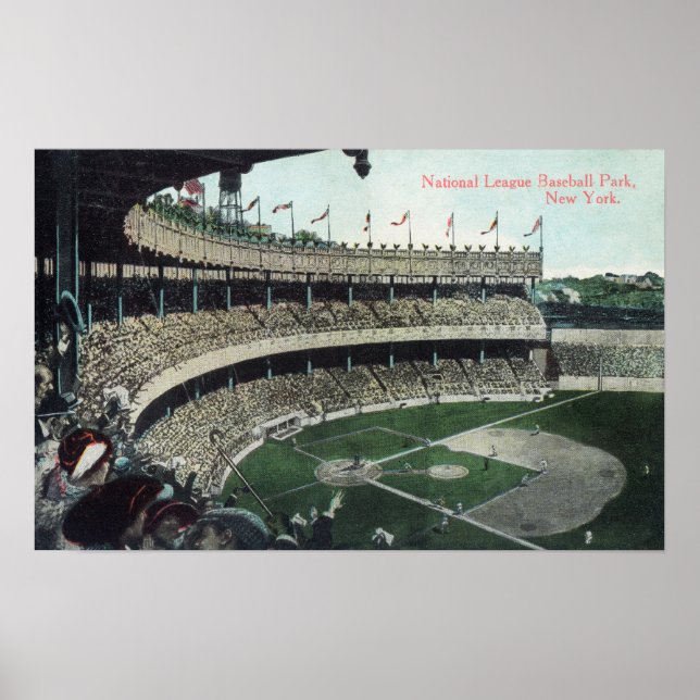 Affiches Vue de l'Upper Bleacher sur le terrain de baseball (Devant)