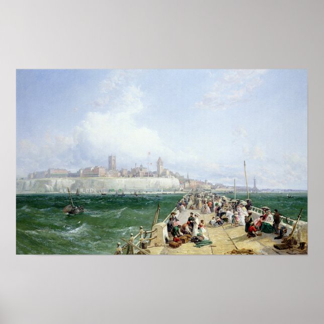 Affiches Vue de Margate du quai, 1868 (Devant)