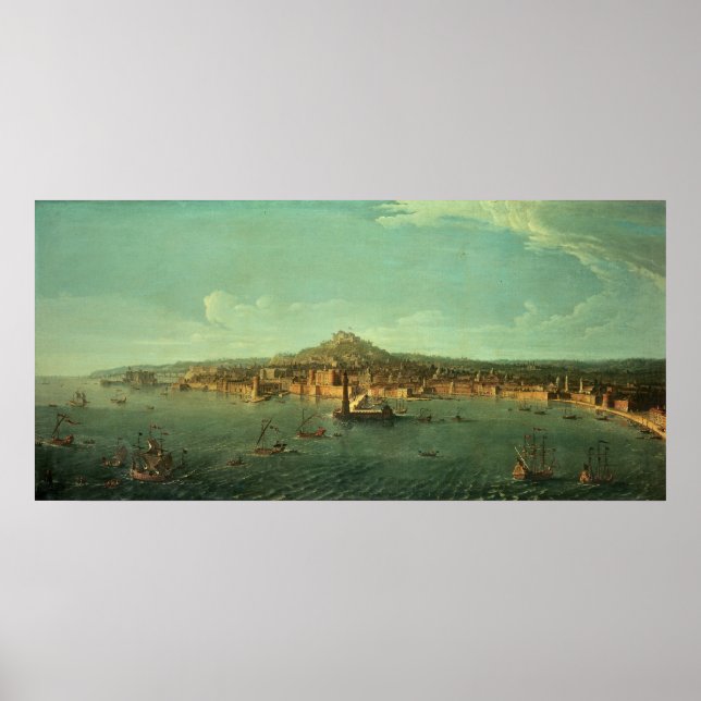 Affiches Vue de Naples, XVIIe siècle (Devant)