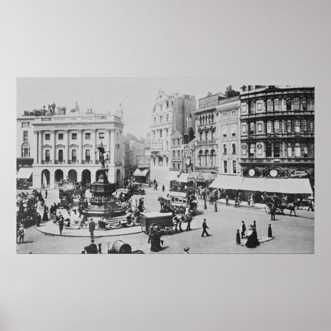 Affiches Vue de Piccadilly Circus, c. 1900 (Devant)
