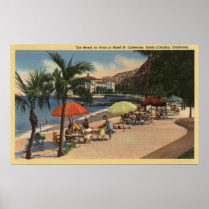 Affiches Vue de plage devant St Catherine d'hôtel