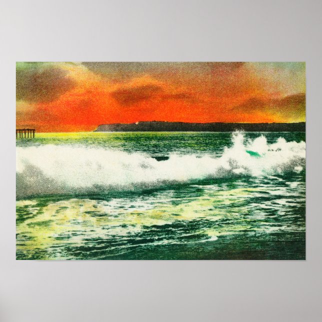 Affiches Vue de Point Loma à SunsetCoronado, CA (Devant)