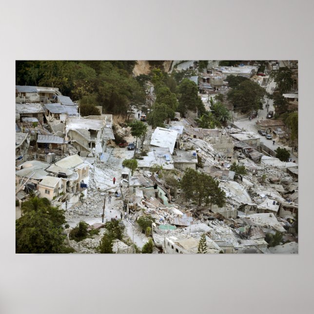 Affiches Vue de Port-au-Prince, Haïti (Devant)
