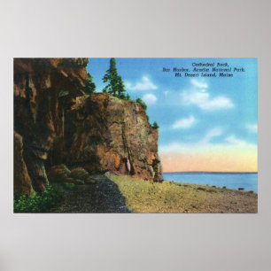 Affiches Vue de roche de cathédrale, port de barre