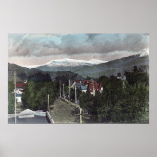 Affiches Vue de Topo de bâti de CitySanta Paula, CA