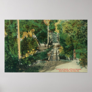 Affiches Vue de vue d'au sol de pique-nique de parc de