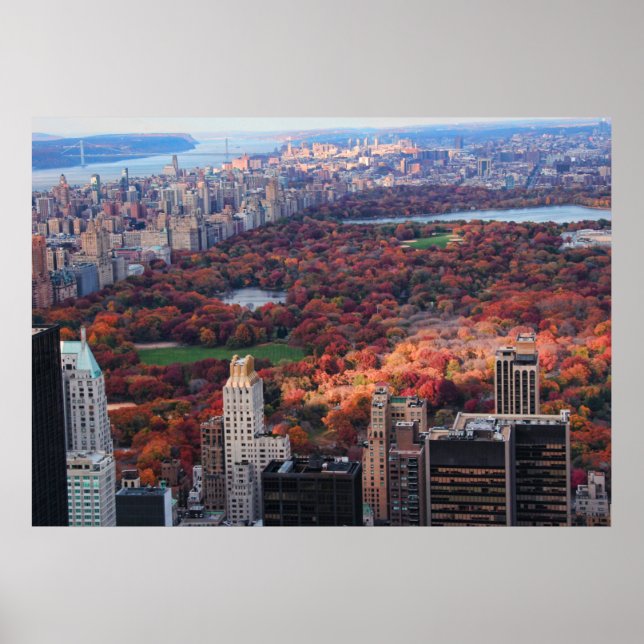 Affiches Vue d'en haut : Automne à Central Park 01 (Devant)