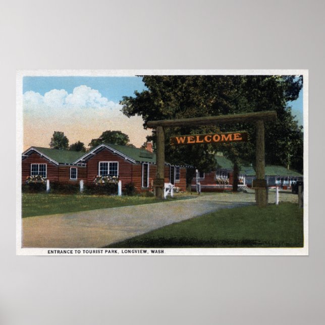 Affiches Vue d'entrée du parc touristique (Devant)