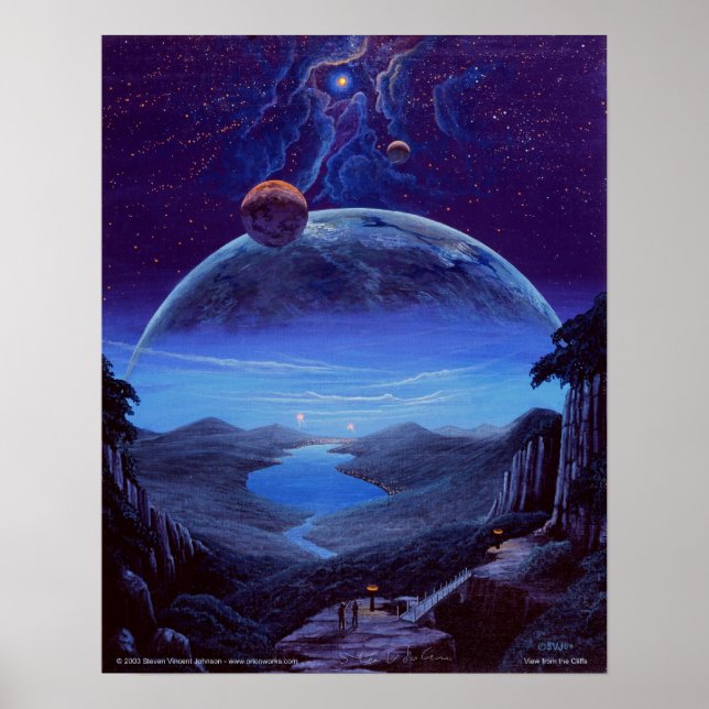 Affiches Vue depuis les falaises (Devant)