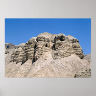Affiches Vue des cavernes de Qumran