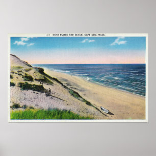 Affiches Vue des dunes de sable et de la plage