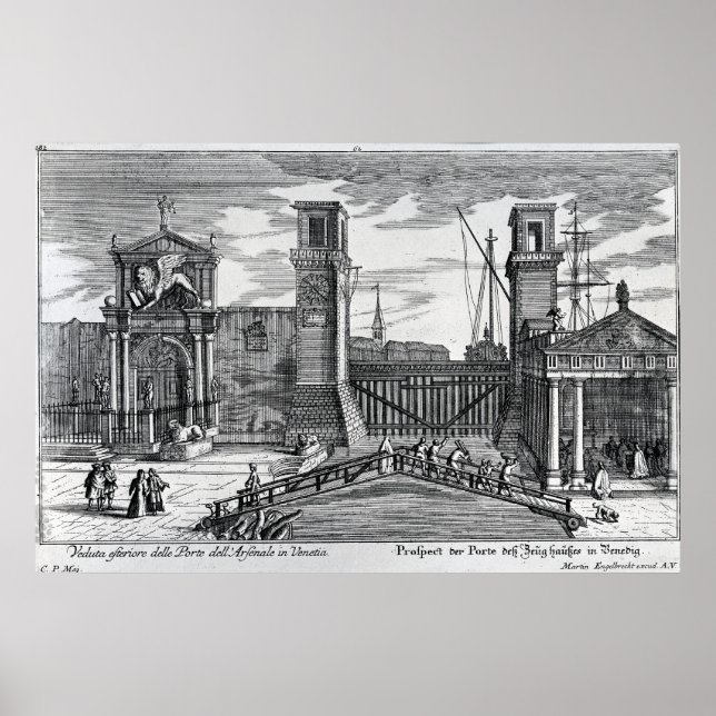 Affiches Vue des portes à l'entrée de l'Arsenal (Devant)