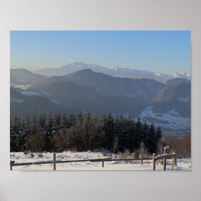 Affiches Vue des Tatras d'hiver de Beskid Sądecki (Devant)